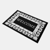 Paillasson Design de tuiles blanches et noires Whimsical (Incliné)