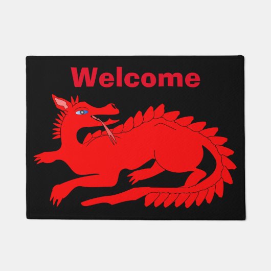 Paillasson Design Dragon Rouge (Devant)