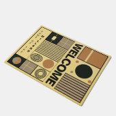 Paillasson Design élégant dans le style Bauhaus avec nom de f (Incliné)