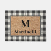 Paillasson Design élégant Monogram Faux Coir Buffalo Concepti (Devant)