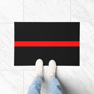 Paillasson Design graphique en ligne rouge mince symbolique s