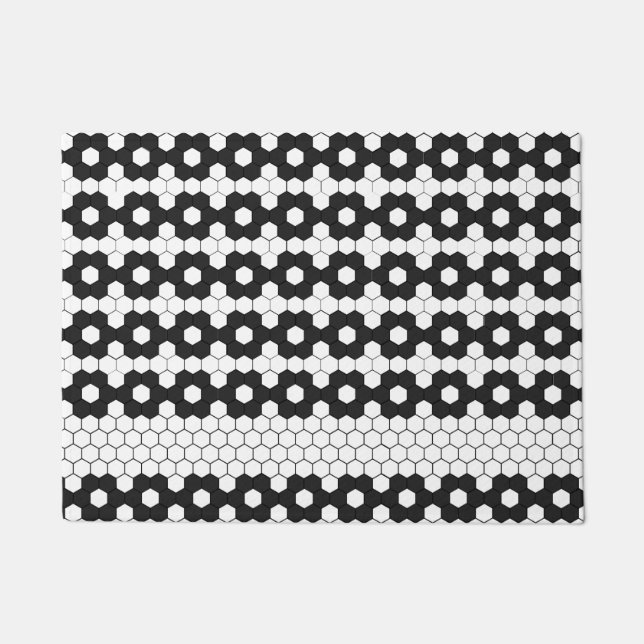 Paillasson Design moderne Carrelage noir blanc Motif (Devant)