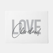 Paillasson Design moderne, simple, urbain, cool Love Clevelan (Devant)
