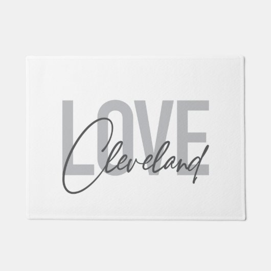Paillasson Design moderne, simple, urbain, cool Love Clevelan (Devant)