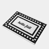Paillasson Design tendance automne carrelage noir et blanc (Incliné)