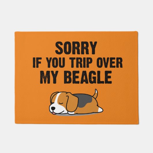 Paillasson Désolée si vous dépassez mon beagle (Devant)
