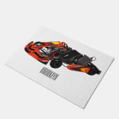 Paillasson dessin animé de Kart racing (Incliné)