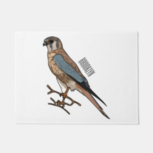 Paillasson dessin animé d'oiseau-kestrel américain