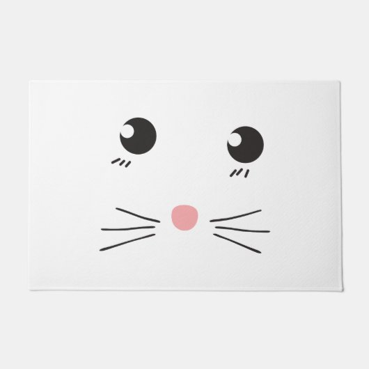 Paillasson Dessin au trait de visage de chat (Devant)