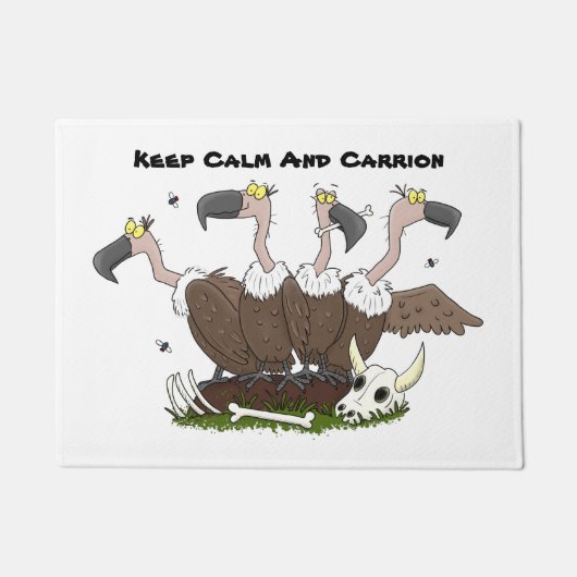 Paillasson Dessin de l'humour vautours drôle (Devant)