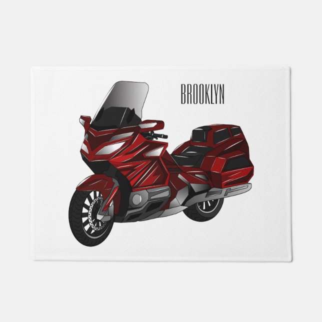 Paillasson Dessin de moto de tourisme (Devant)