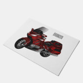 Paillasson Dessin de moto de tourisme (Incliné)