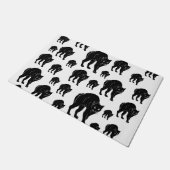 Paillasson Dessin en silhouette de chat noir à rallonge d'Hal (Incliné)