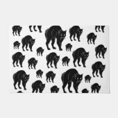 Paillasson Dessin en silhouette de chat noir à rallonge d'Hal (Devant)