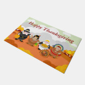 Paillasson Dessin moderne du premier Thanksgiving de 1621, (Incliné)