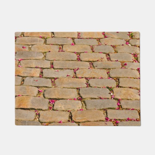 Paillasson Détail de la marche en pierre coblestone (Devant)