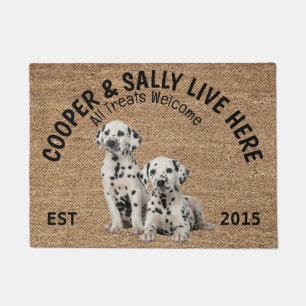 Paillasson Deux Dalmatiens Portable Amoureux des chiens perso