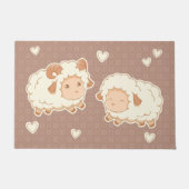 Paillasson Deux mignonnes petites brebis crampon Ewe sur Brow (Devant)