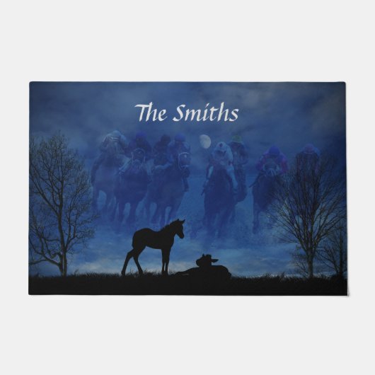 Paillasson Deux poulains de cheval Thoroughbred Porte Mat (Devant)