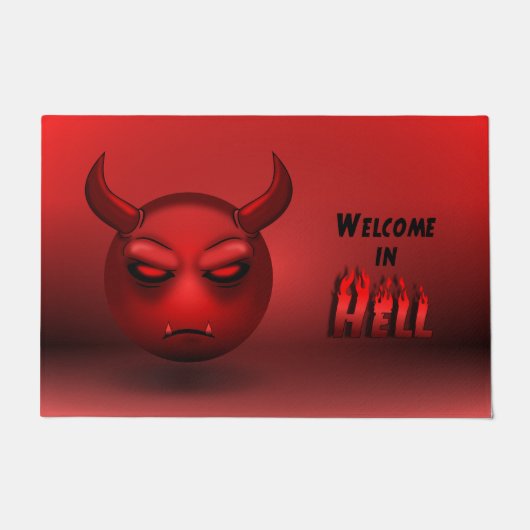 Paillasson Devilmoji Deurmat (Voorkant)