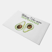 Paillasson Devis vert moderne Avocado pour cadeau Avocado Lov (Incliné)