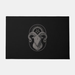 Paillasson Diable Goat Pentagram Baphomet Satan Occulte Satan