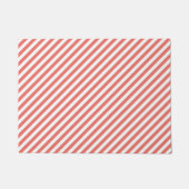Paillasson Diagonal pattern of pink and white stripes (Devant)