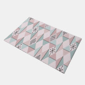 Paillasson Diamants d'Art de l'Âge Atomique Pastel Rose Vert (Incliné)