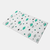 Paillasson Diamants de l'âge spatial Turquoise Blanc (Incliné)