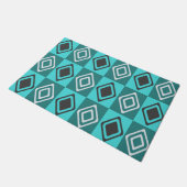 Paillasson Diamants modernes du milieu du siècle Turquoise (Incliné)