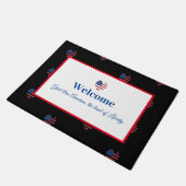 Paillasson Dieu bénisse l'Amérique La Terre de Liberté (Incliné)