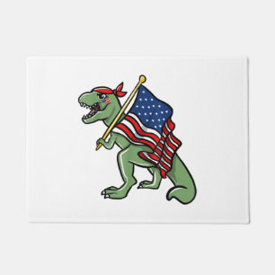 Paillasson Dinosaure 4 juillet Drapeau Américain Patriotique