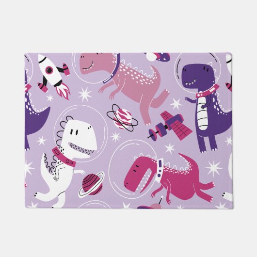 Paillasson Dinosaures de l'espace, Dinosaures mignons, Étoile (Devant)