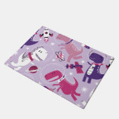 Paillasson Dinosaures de l'espace, Dinosaures mignons, Étoile (Incliné)