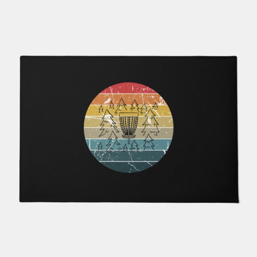 Paillasson Disque Golf Rétro Vintage (Devant)