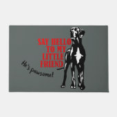 Paillasson Dites bonjour à Great Dane (Devant)
