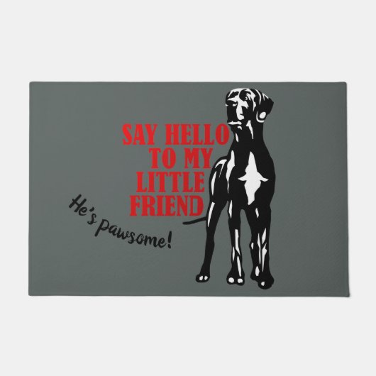 Paillasson Dites bonjour à Great Dane (Devant)