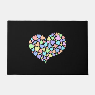 Paillasson Diversité Coeurs Rainbow Coeur Amour Paix Unité