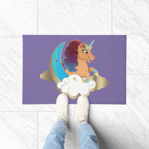 Paillasson Divine la licorne   Lune et nuages