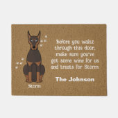 Paillasson Doberman Doormat, Doormat Chien, Chien (Devant)