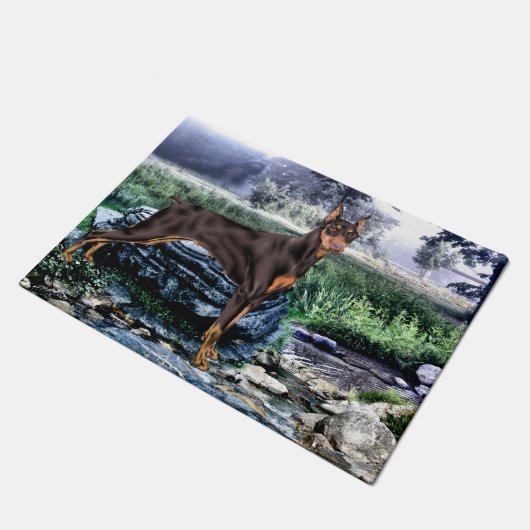 Paillasson Doberman Pinscher Chien (Incliné)