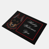 Paillasson Doberman Pinscher Welcome Bold Fun (Incliné)