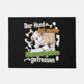Paillasson Dog Ate My Homework - Apprendre le devis allemand (Devant)