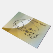 Paillasson Dog Dog Dog Dachshund Dormir Mat (Incliné)