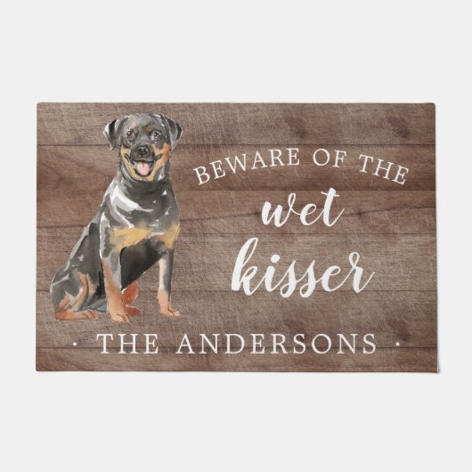 Paillasson Doigt Rottweiler Door Mat personnalisé (Devant)