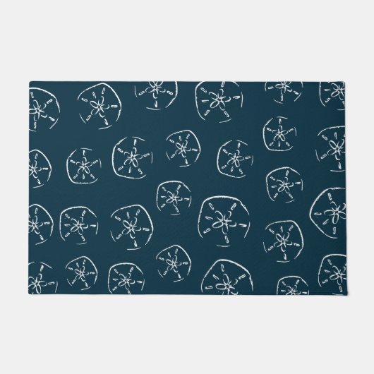 Paillasson Dollar de sable Motif Dessin Océan Bleu (Devant)