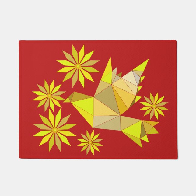 PAILLASSON DON D'ART CRÉATIF OISEAU FLEUVE (Devant)