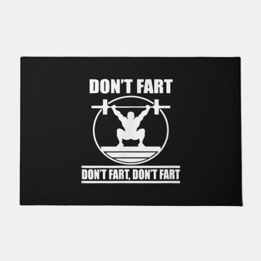 Paillasson Dont Fart Funny Gym Workout Squat pour Bodybuilder (Devant)