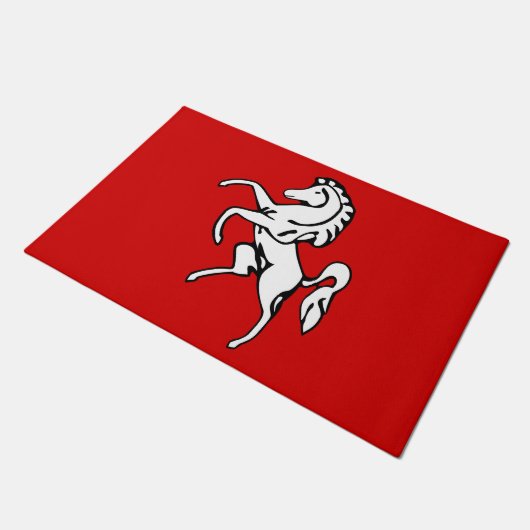 Paillasson Door Mat with Flag of Kent County, England (Incliné)