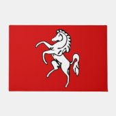 Paillasson Door Mat with Flag of Kent County, England (Devant)